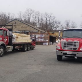 National Building Products Flatbeds Loaded Up and Ready to Make Deliveries!