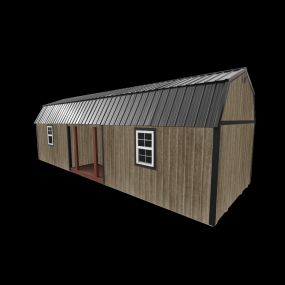 Wooden Cabin Recessed Lofted Barn Cabin