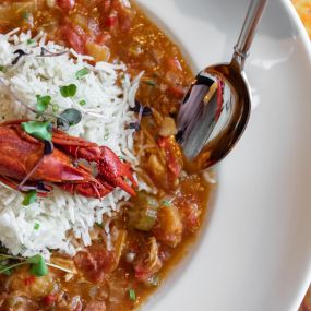 Gumbo- shrimp, sausage, chicken, Carolina Gold rice