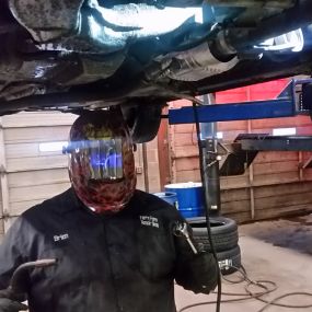 Welding up a custom exhaust job