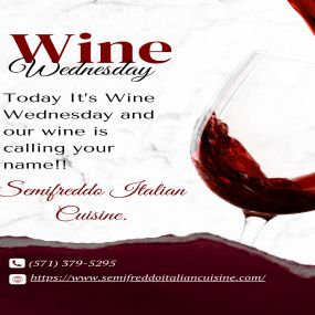Wine Wednesday, every Wednesday we have a special selection of wines for you to Enjoy!