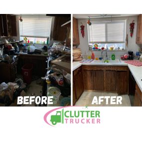 Before/After Clutter Trucker deep cleaning