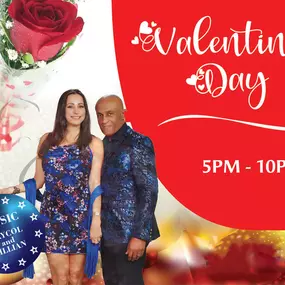 Celebrate love and join us this Valentine's Day for a special 4-course dinner with entertainment provided by the sweet sounds of Maycol and Lillian. Call (561) 842-8282 for reservations.