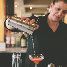 Pouring a cocktail