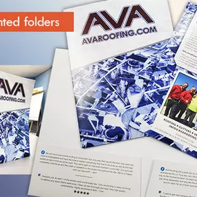 AVA Roofing Pocket Folder Design