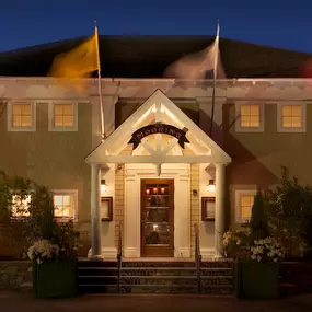 Exterior of building at twilight - The Mooring