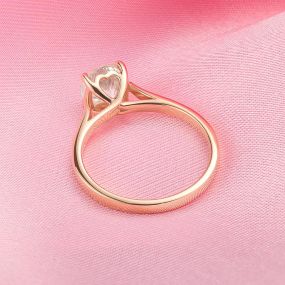 Heart detail engagement ring setting
