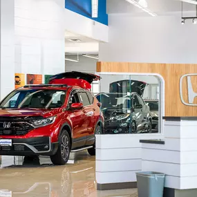 Russ Darrow Honda showroom.