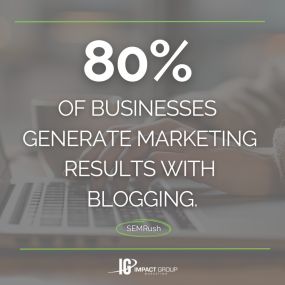 According to SEMrush, 80% of businesses generate marketing results with blogging. Check out their website to learn more!
