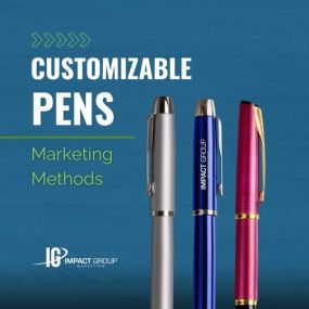 Did you know Impact Group Marketing offers customizable pens? Whether for promotional events, corporate gifts, or personal use, you can personalize your pens with logos, names, or unique designs. Elevate your brand or make a statement with our tailor-made pens! ????️