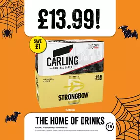 £13.99 each on selected beers & ciders.