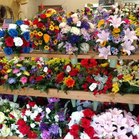 We have our own in-house floral designer and silk floral supplies.