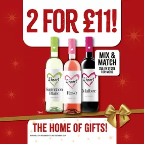 2 for £11 on i heart products, mix and match