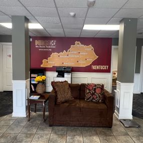 Front lobby at the Necco Bowling Green office.