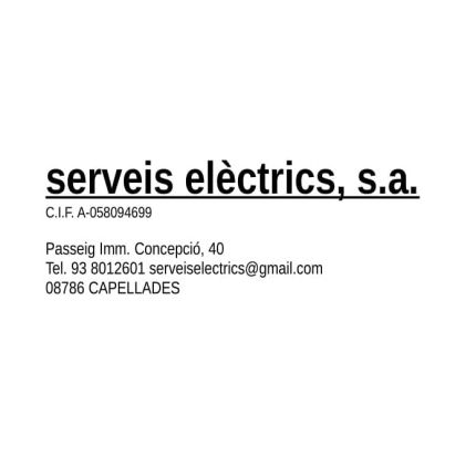 Logótipo de Serveis Electrics S.A.