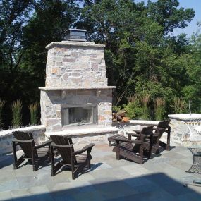 Outdoor fireplaces are the perfect addition to your outdoor living area. Spear’s Landscape has outdoor fireplace designs from simple to complex and can design any custom fireplace to fit your exact style and comforts.