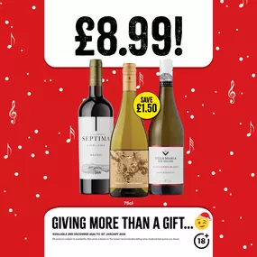 £8.99 each on selected wines