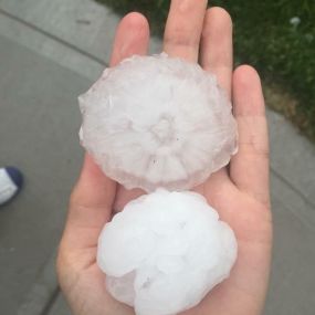 Awww.....Hail!! Did it hit your home? If so, give us a call!