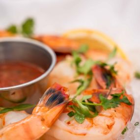 Rooftop lunch shrimp cocktail