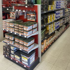 Camo Brand Fasteners Endcap Display in Gardner, MA Store