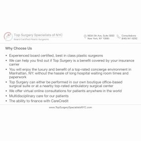 Why Choose Us - Top Surgery Specialists of NYC