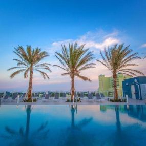 Relish the view from our sky high pool