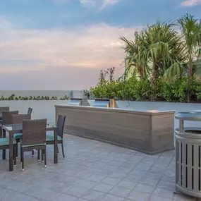 Gas grills are located on our entertaining deck