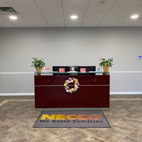 Front desk reception at Necco South Point.