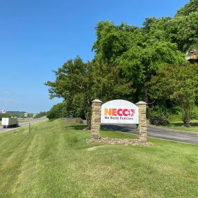 Necco signage outside of Necco South Point office.