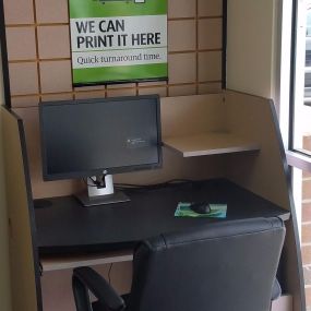 Computer Rental Station for document printing, internet, and email access.