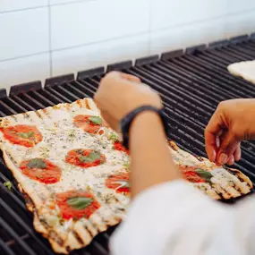 Grilled pizza at Bar 'Cino Brookline