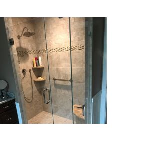 Our NJ Bathroom Contractors did this beautiful tiled shower in NJ