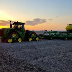 John Deere Tractor in a field near Hazen, ND