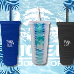 Hydration is key to a strong Tiger in the summer! Keep your thirst quenched and stay cool with one of our studded tumblers at Tiger Bookstore. Get yours now in-store or online!
