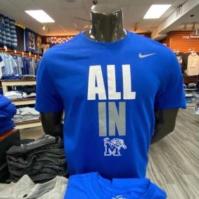We’re All In at Tiger Bookstore with our huge selection of Memphis Tiger Gear!