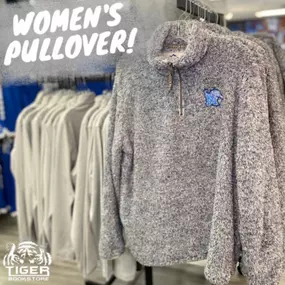 At Tiger Bookstore we always have new arrivals. This women's pullover is just one of many new winter items!