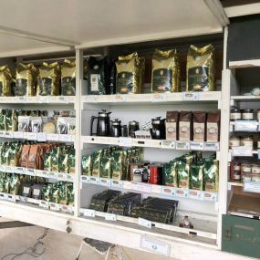 We sell an assortment of 100% Kona coffee as well as Hawaiian chocolates, macadamia nuts, organic honey and more at our farm store and on our website.