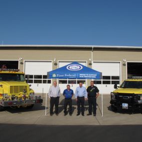 First Federal donation of tents to Amity Fire Department