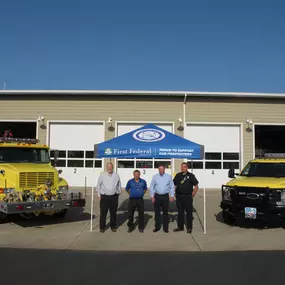 First Federal donation of tents to Amity Fire Department