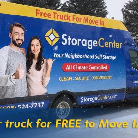 Storage Center has a free truck for Move In