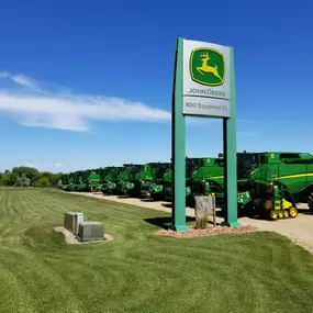 John Deere Combines at RDO Equipment Co. in Lisbon, ND