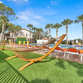 Hammock on sun deck