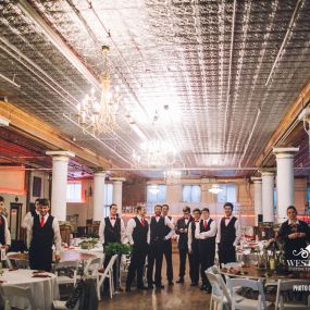 Original tin ceilings, wood floors, and great aesthetic at the Rumely Historic Event Space