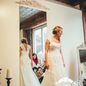 Bridal private space at the Rumely Historic Event Space