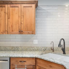 New white subway tile backspash