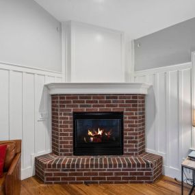 New updated brick fireplace to match the outside of their home!