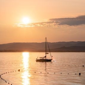 Cheval Blanc St-Tropez - vue sur la mer au coucher du soleil