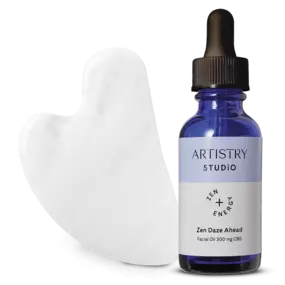 Artistry Studio™ Zen Daze Ahead Facial Oil + 300 mg CBD & Gua Sha Stone Gift Bundle