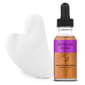 Artistry Studio™ Glow-Tini Cocktail Booster Glow Maker + Hydrator & Gua Sha Stone Gift Bundle