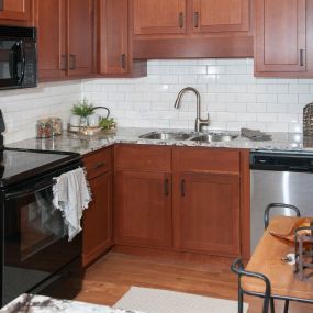 Kitchen With Custom Oak Cabinetry